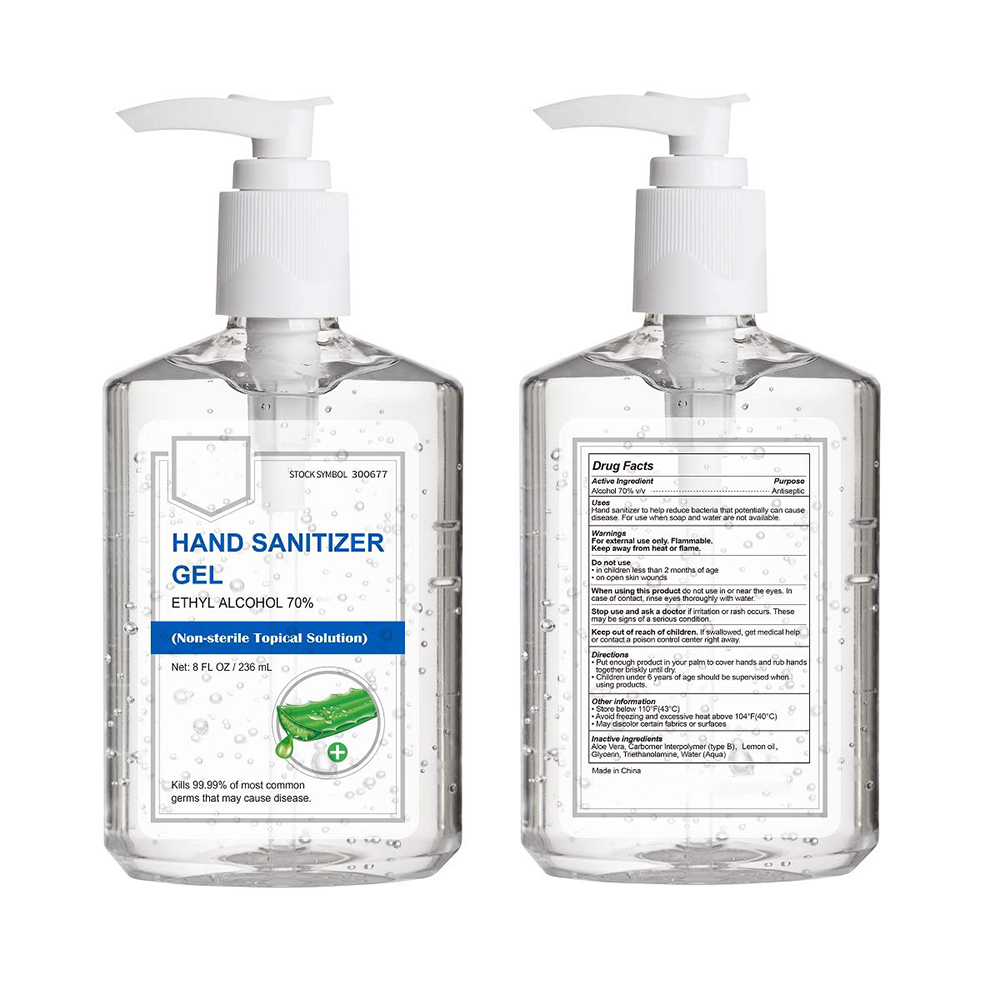 8 OZ HAND SANITIZER PUMP - STOCK IN CA